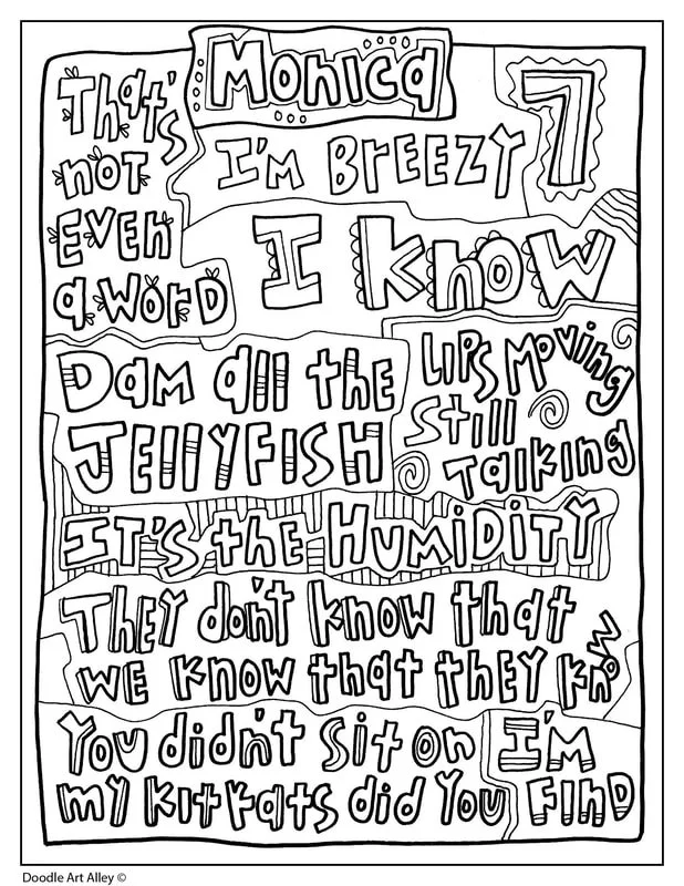 Friends TV Show Coloring Pages 2