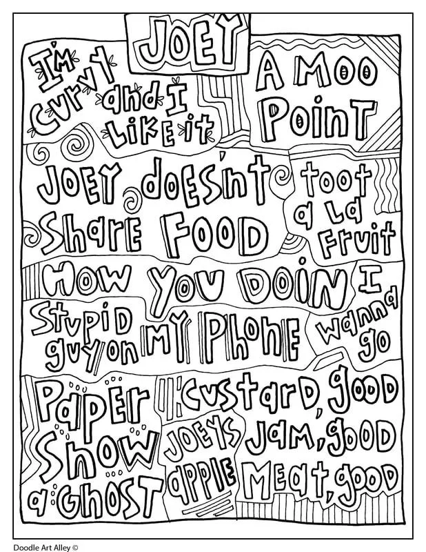 Friends TV Show Coloring Pages 5