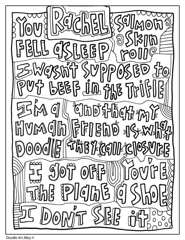 Friends TV Show Coloring Pages 6