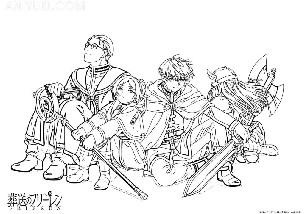 Frieren Beyond Journey S End Para Colorear 2