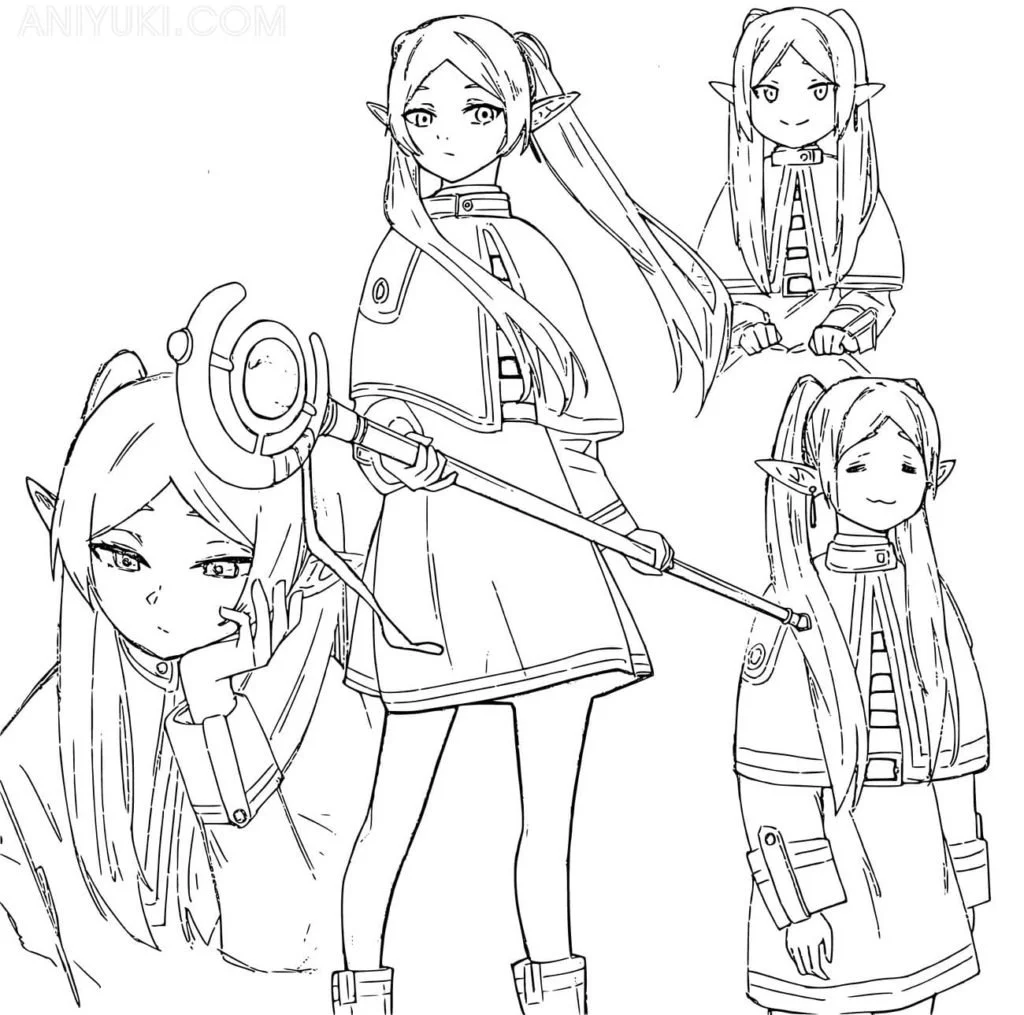 Frieren Beyond Journey S End Para Colorear 4