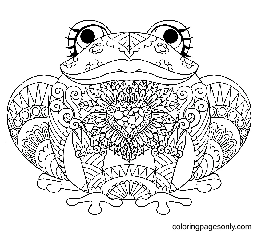 Frog Coloring Pages 7