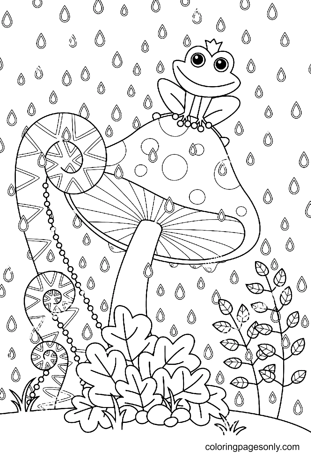 Frog Coloring Pages 9