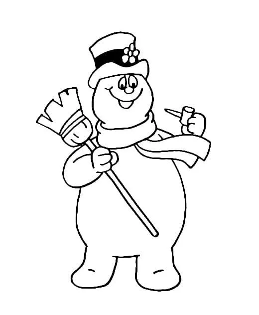 Frosty El Muneco De Nieve Para Colorear 10