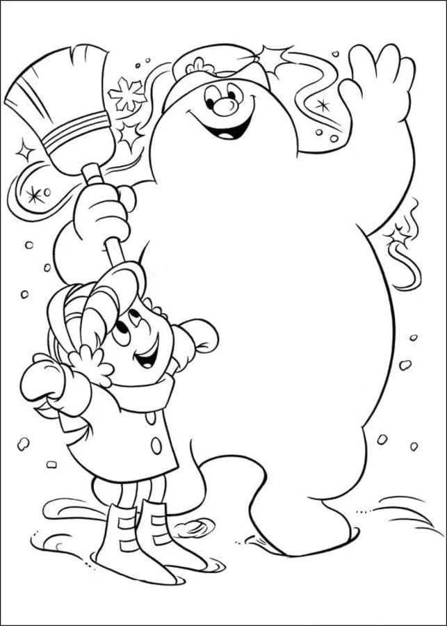 Frosty El Muneco De Nieve Para Colorear 13