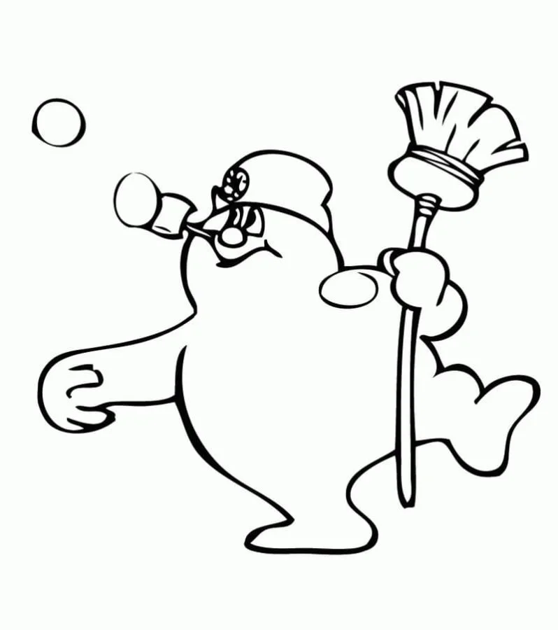 Frosty El Muneco De Nieve Para Colorear 17