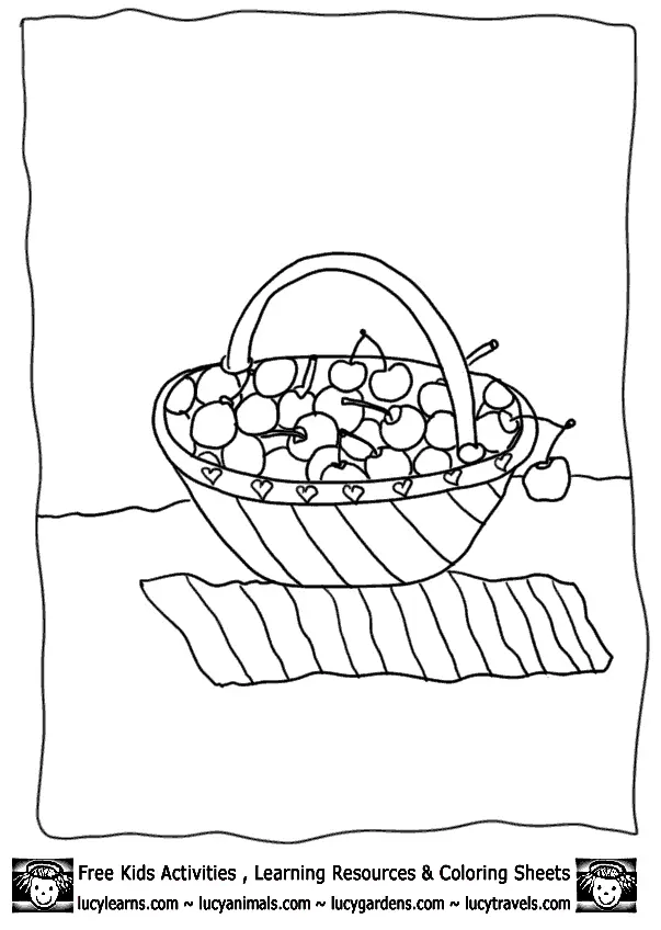 Fruit Basket Coloring Pages 10