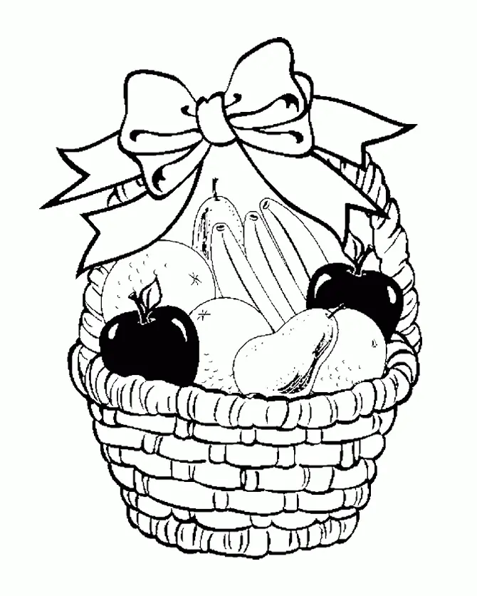 Fruit Basket Coloring Pages 15