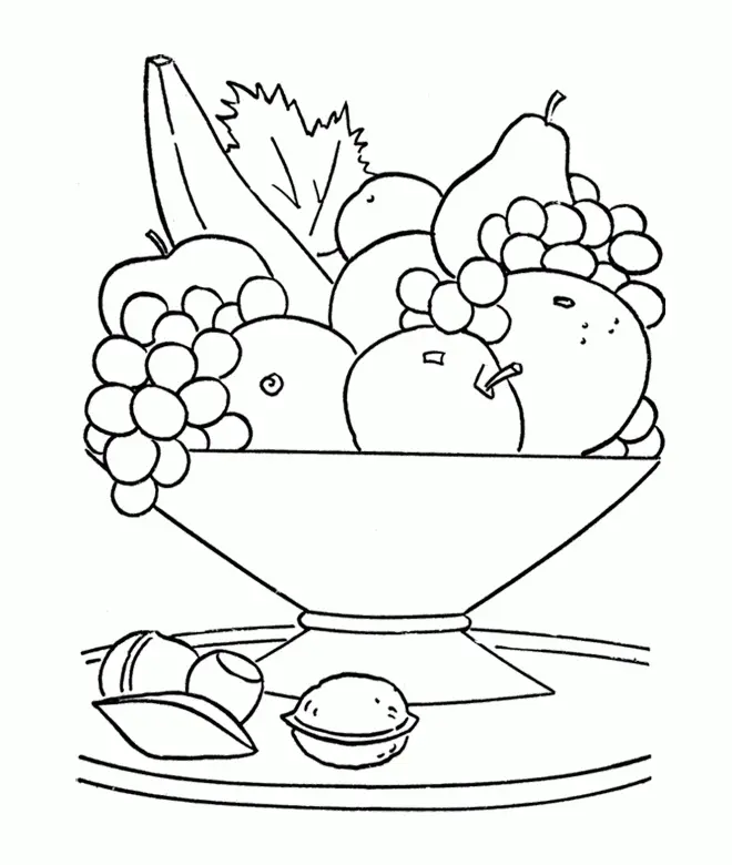 Fruit Basket Coloring Pages 8