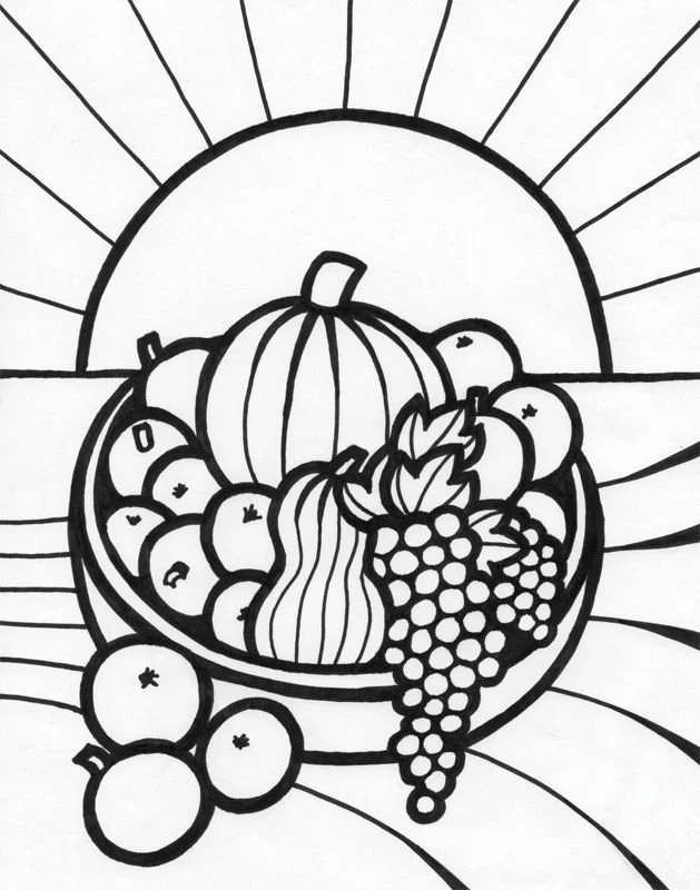 Fruit Basket Coloring Pages 9