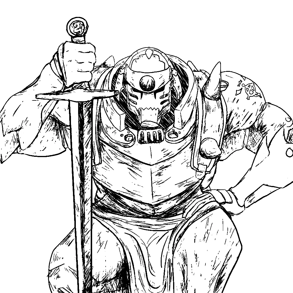 Fullmetal Alchemist Para Colorear 19