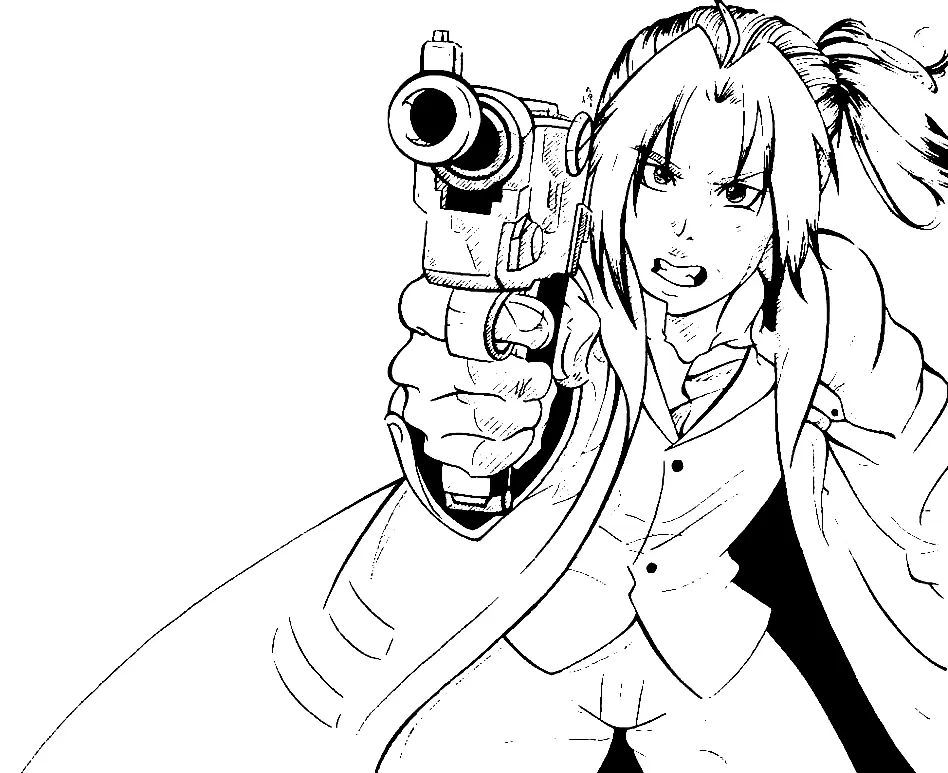 Fullmetal Alchemist Para Colorear 28