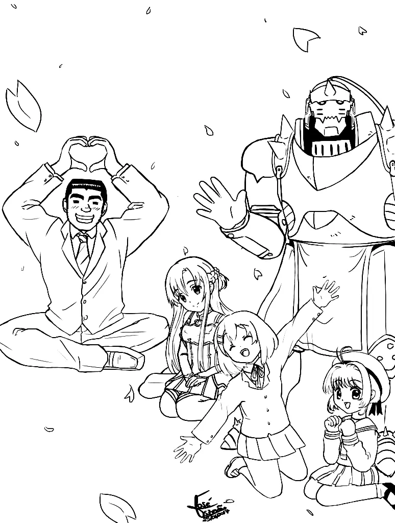 Fullmetal Alchemist Para Colorear 47