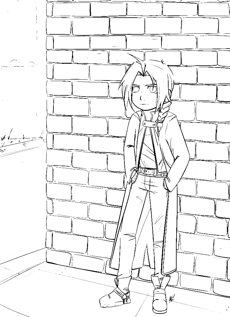 Fullmetal Alchemist Para Colorear 53