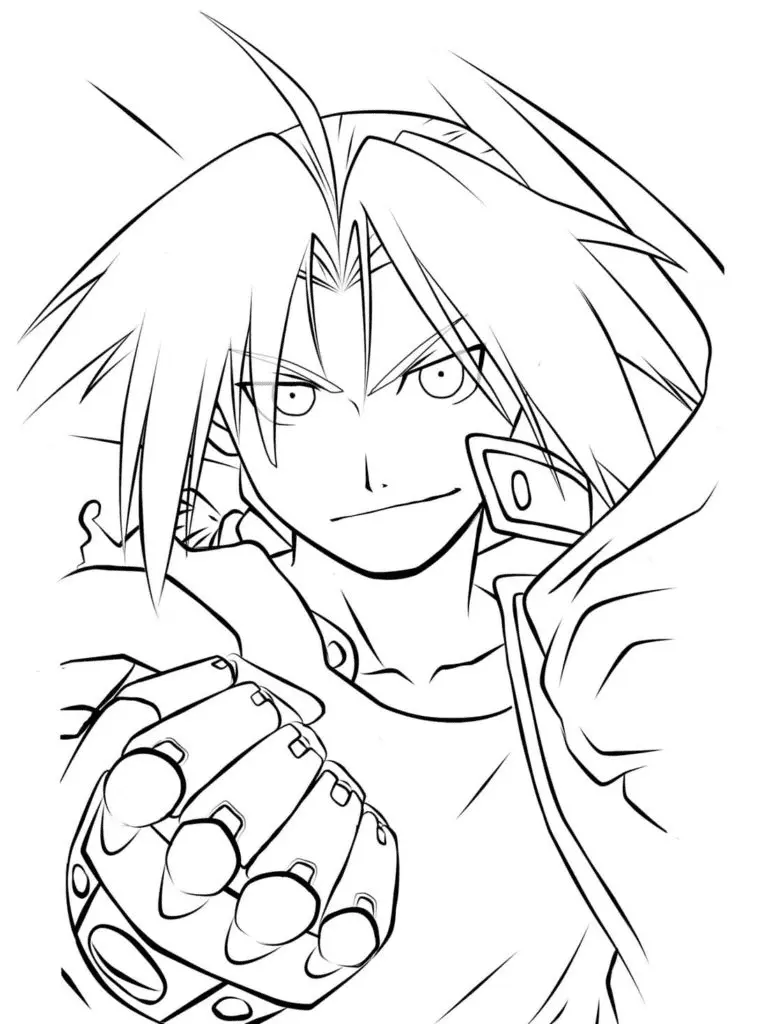 Fullmetal Alchemist Para Colorear 9