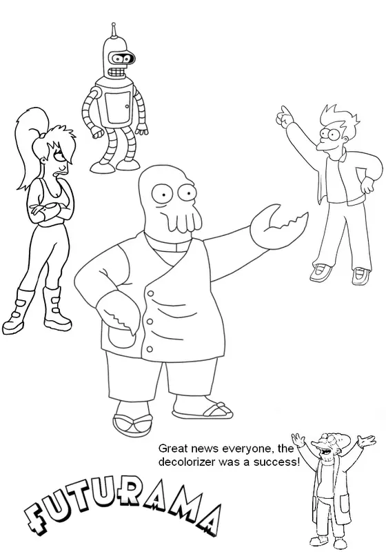 Desenhos de Futurama Para Colorir 54