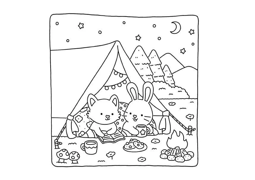 Fuzzy Hygge Coloring Pages 10