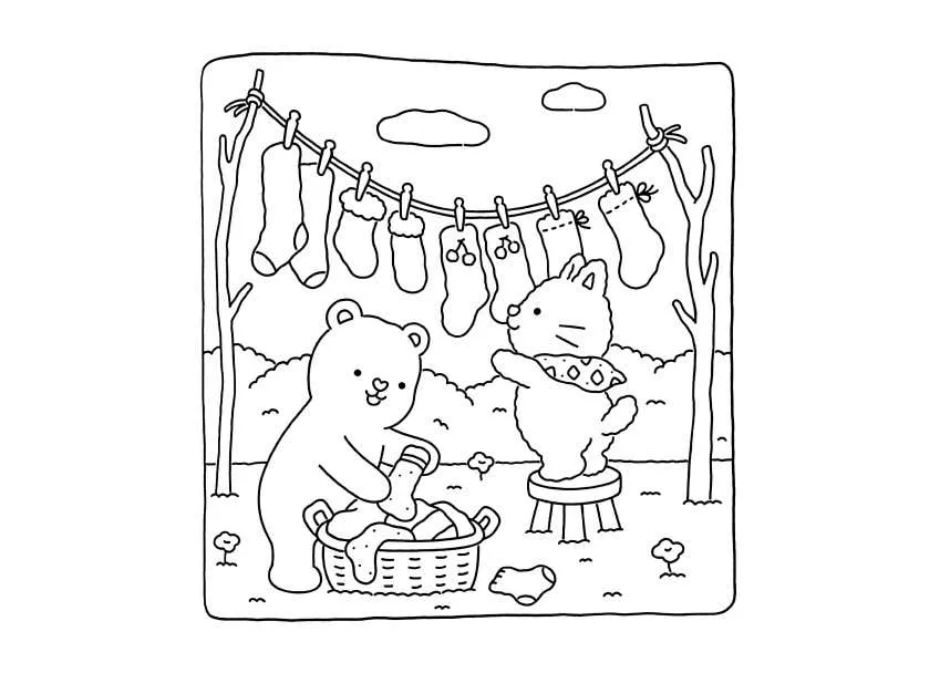 Fuzzy Hygge Coloring Pages 24