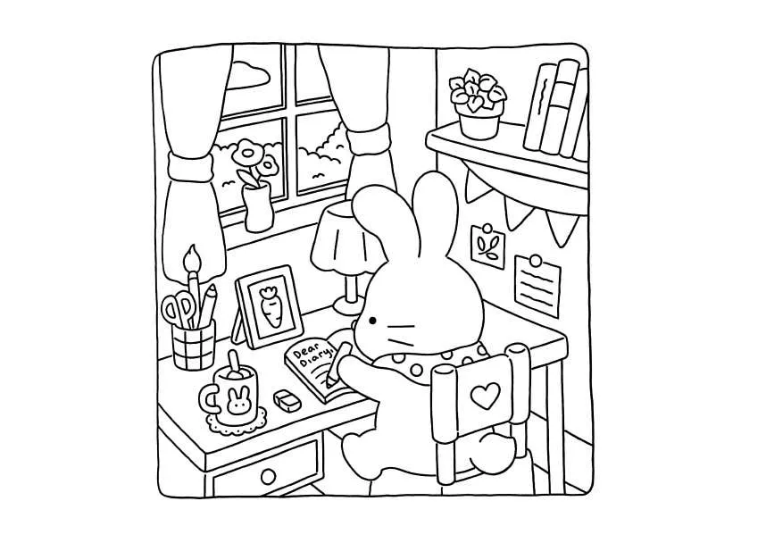 Fuzzy Hygge Coloring Pages 25