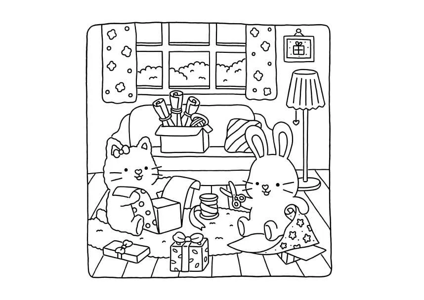 Fuzzy Hygge Coloring Pages 29