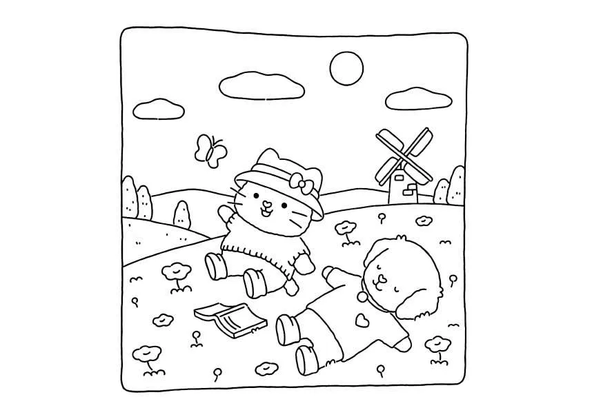 Fuzzy Hygge Coloring Pages 3