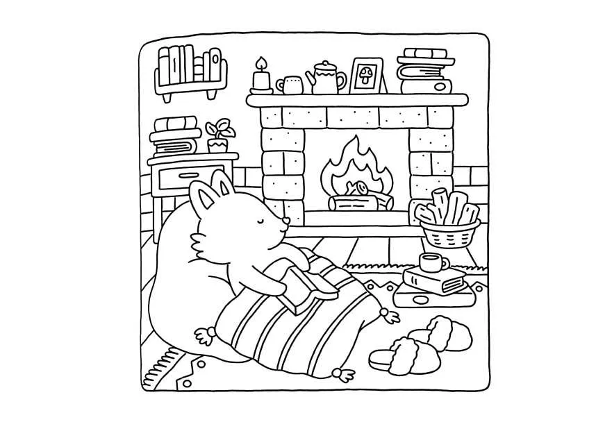 Fuzzy Hygge Coloring Pages 30