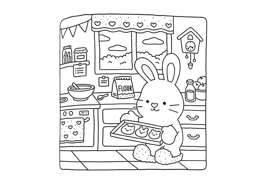 Fuzzy Hygge Coloring Pages 35