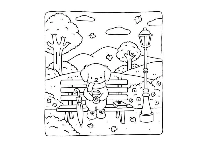 Fuzzy Hygge Coloring Pages 37