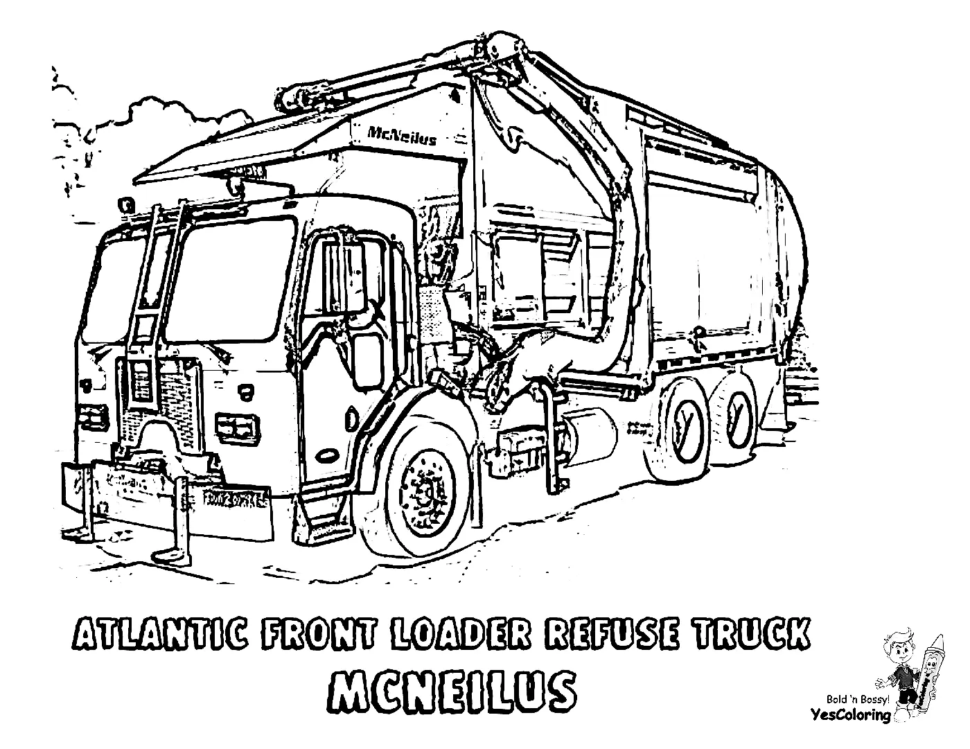 Garbage Truck Coloring Pages 10