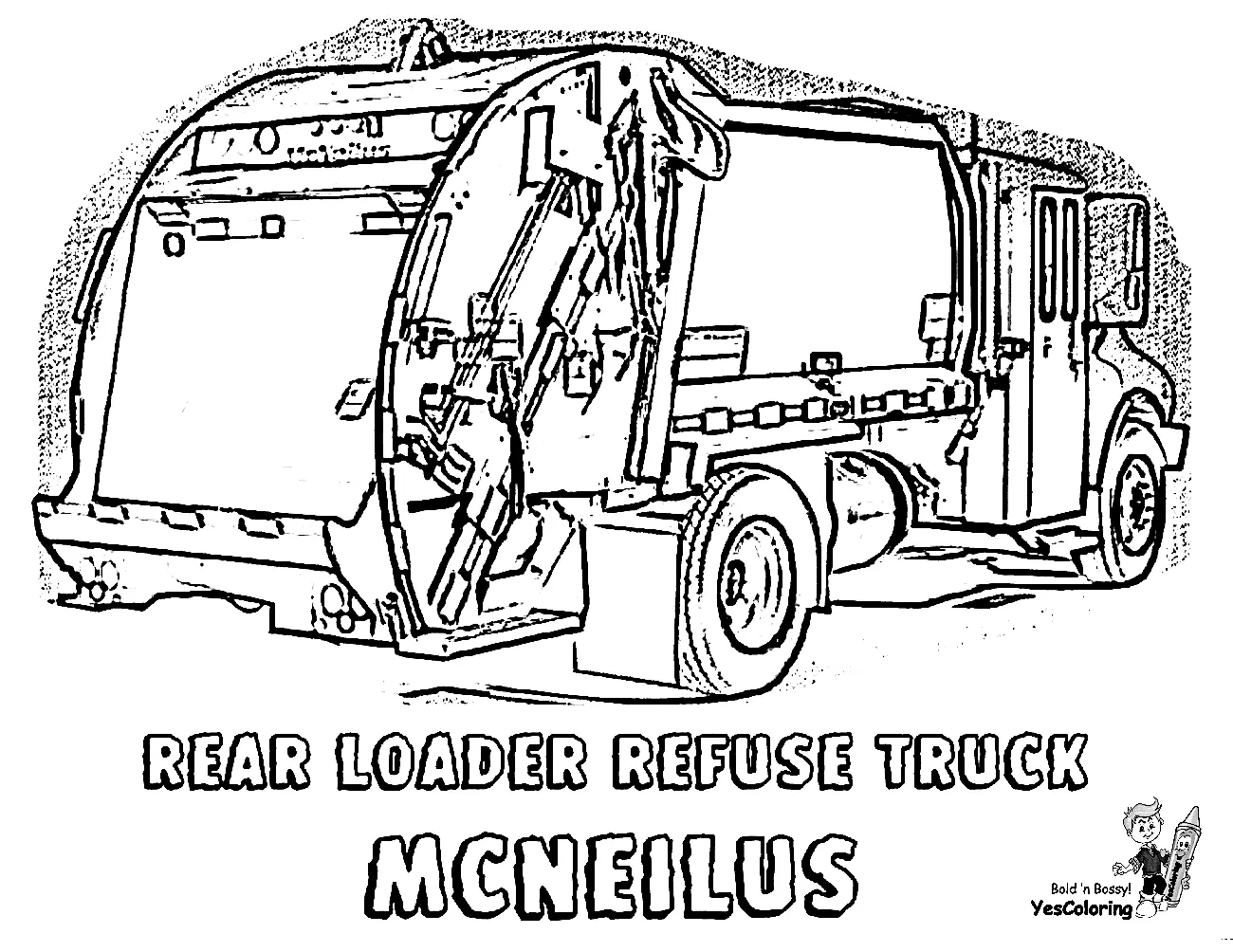 Garbage Truck Coloring Pages 11