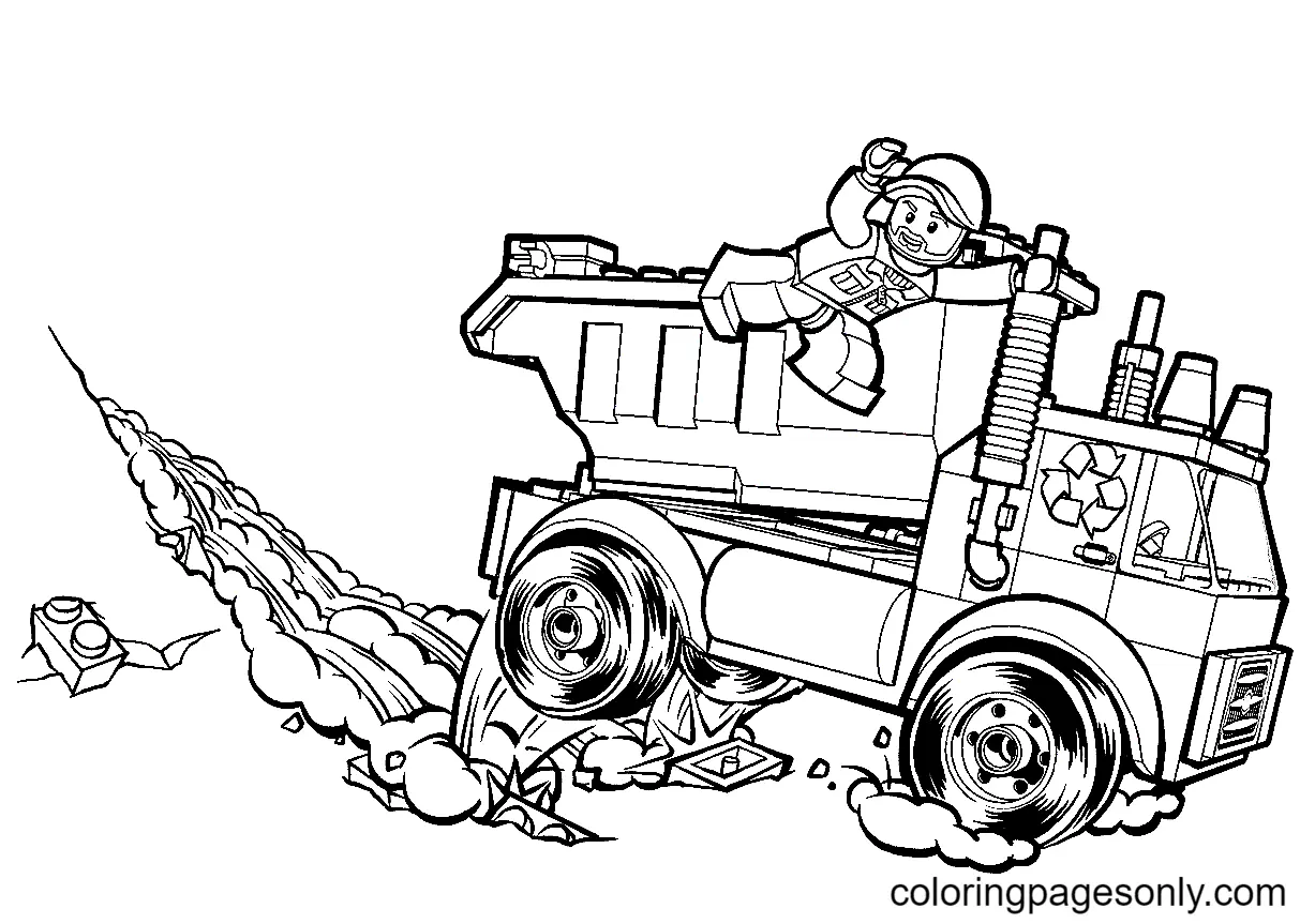 Garbage Truck Coloring Pages 13