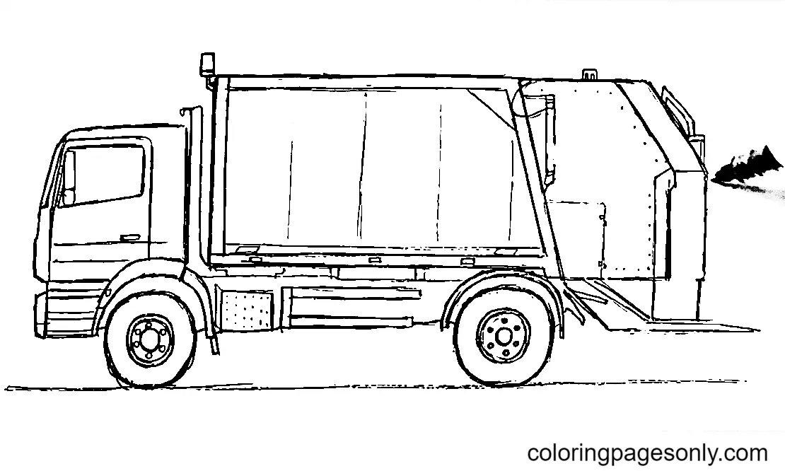 Garbage Truck Coloring Pages 16