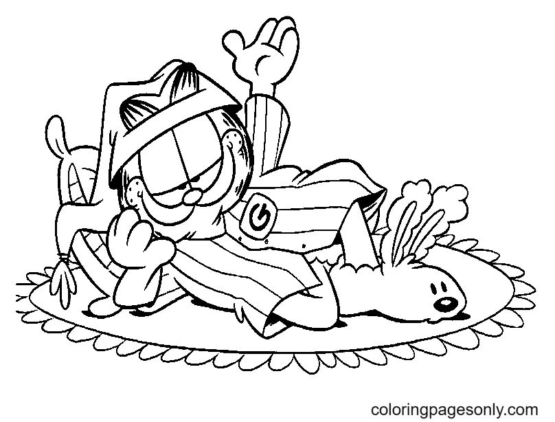 Garfield Coloring Pages 23