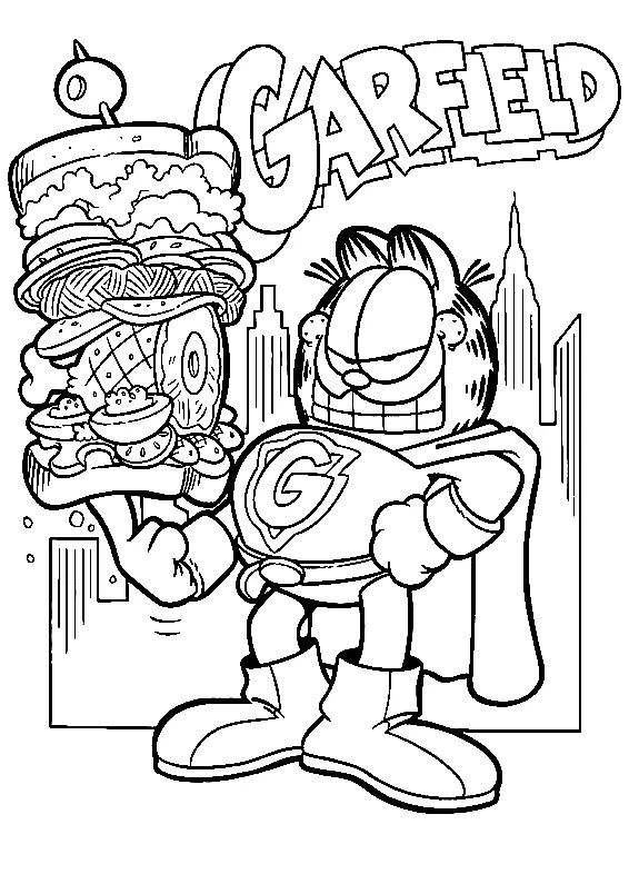 Garfield Coloring Pages 38