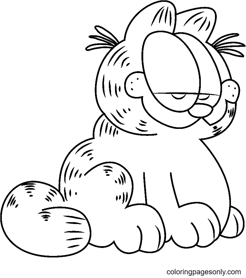 Garfield Coloring Pages 8