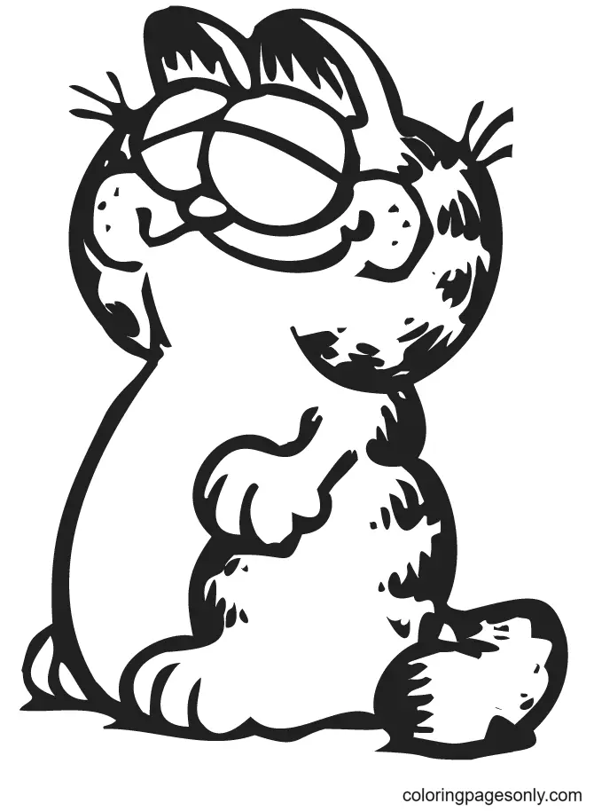 Garfield Coloring Pages 9