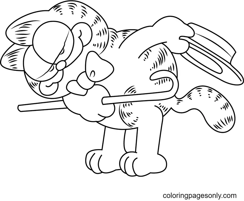 Garfield Para Colorear