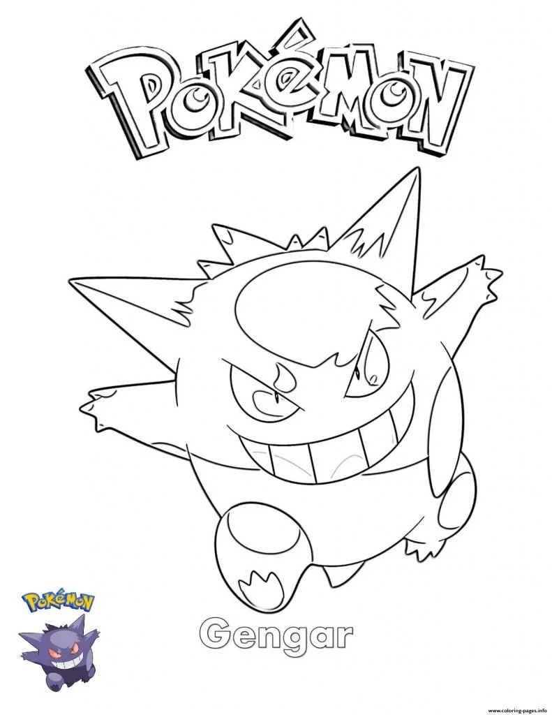 Gengar Para Colorear 12
