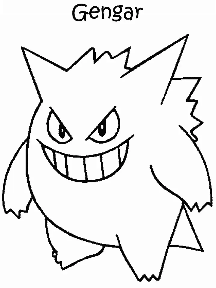 Gengar Para Colorear 16