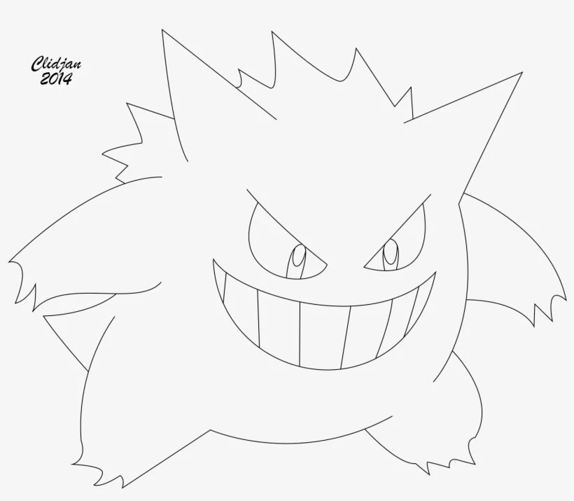 Gengar Para Colorear 17