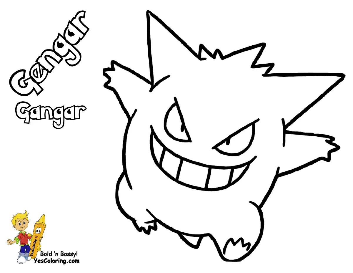 Gengar Para Colorear 2