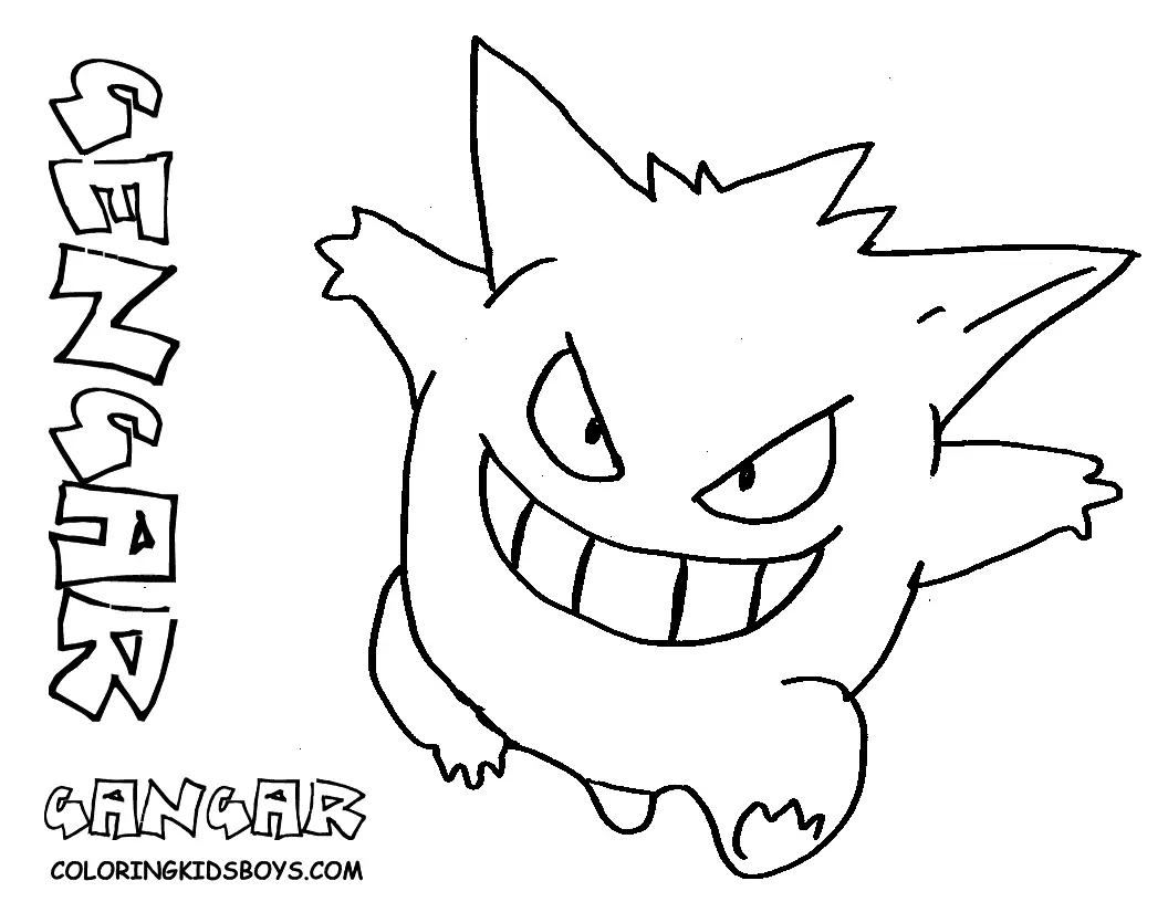 Gengar Para Colorear 20