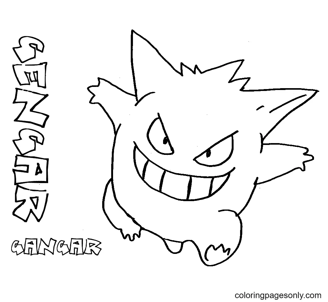 Gengar Para Colorear 30