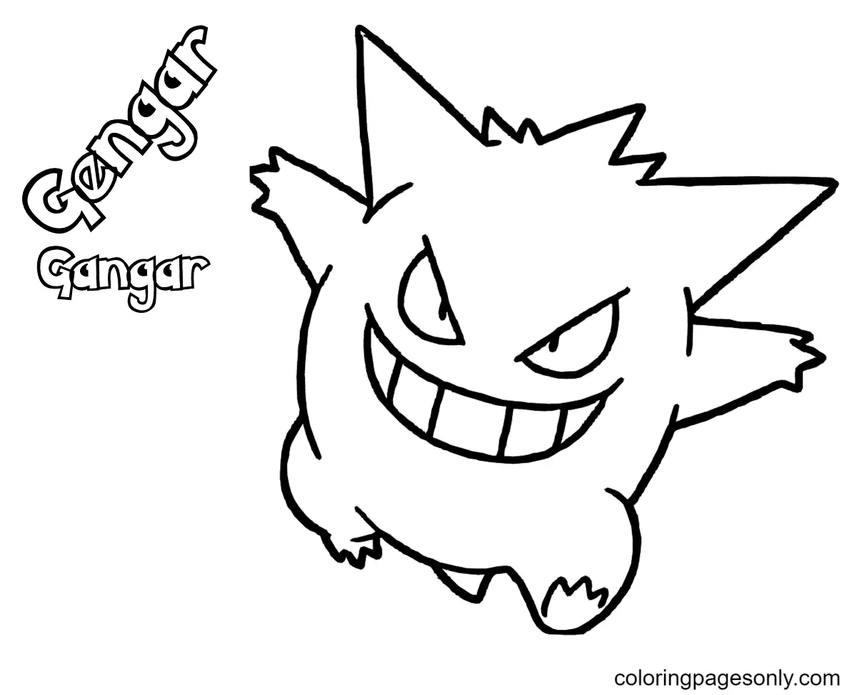 Gengar Para Colorear 31