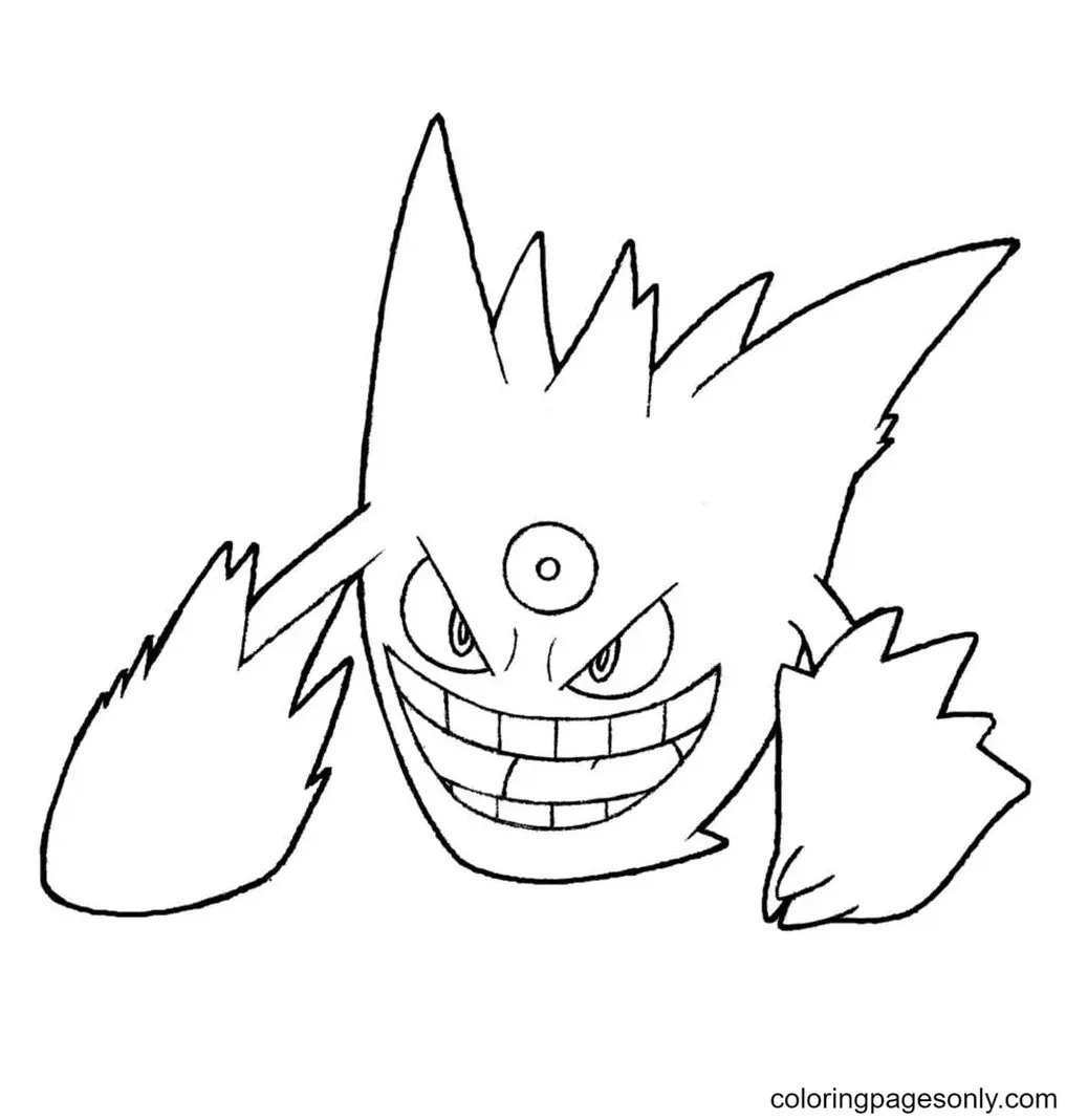 Gengar Para Colorear 32