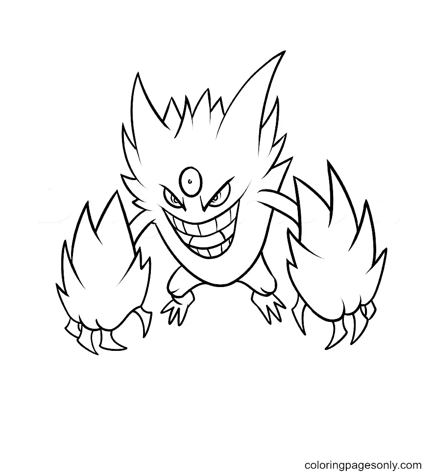 Gengar Para Colorear 33