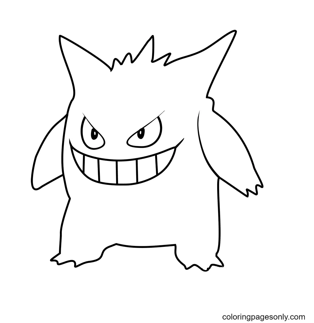 Gengar Para Colorear 34