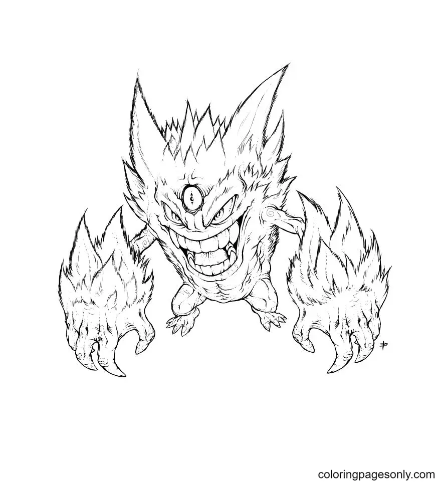Gengar Para Colorear 37