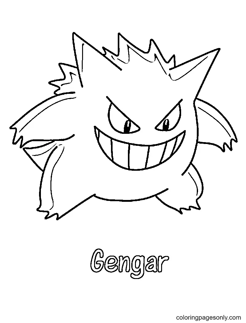 Gengar Para Colorear 43