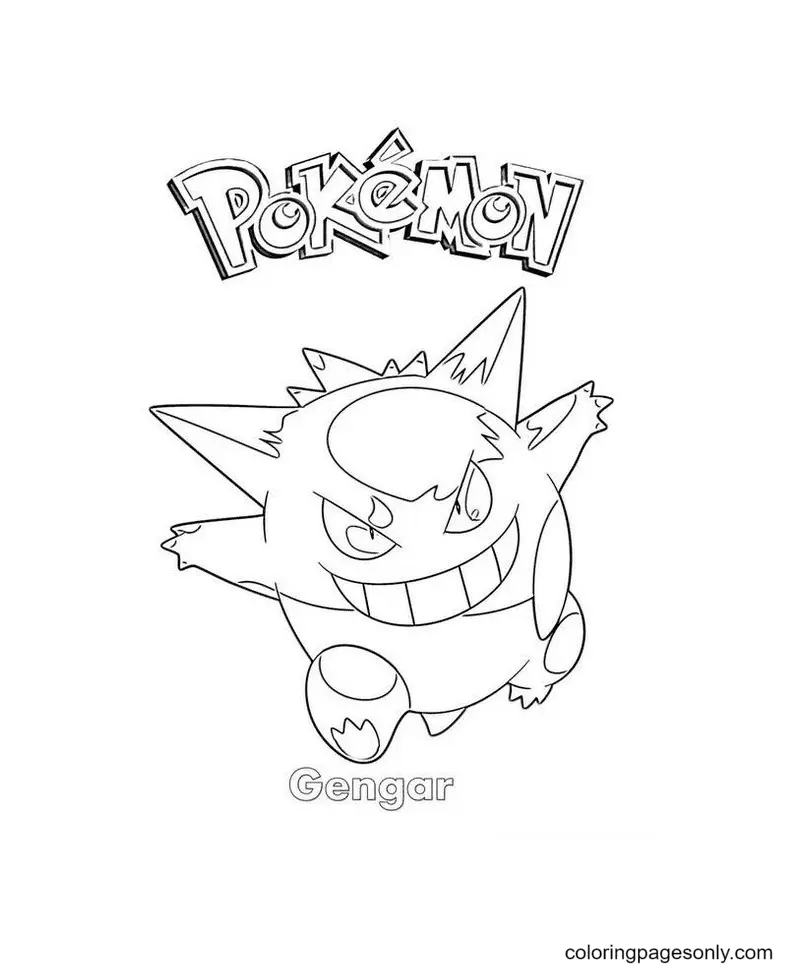 Gengar Para Colorear 47